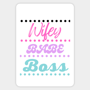 Wifey Babe Boss Sticker